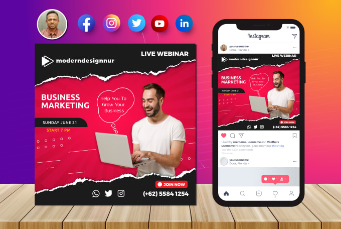 do urgent social media posts and banner ads design within 6 hours