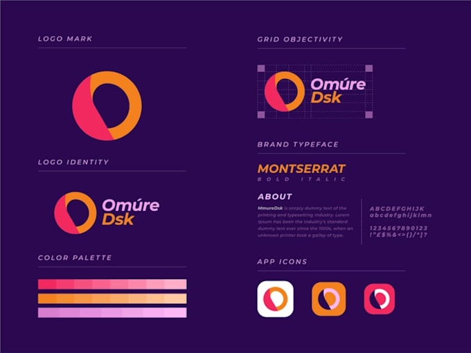 do trendy logo with brand identity and brand style guides