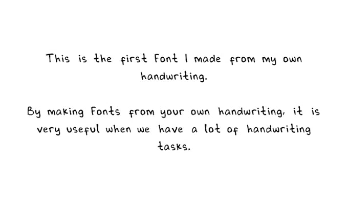 make a personal font from your own handwriting