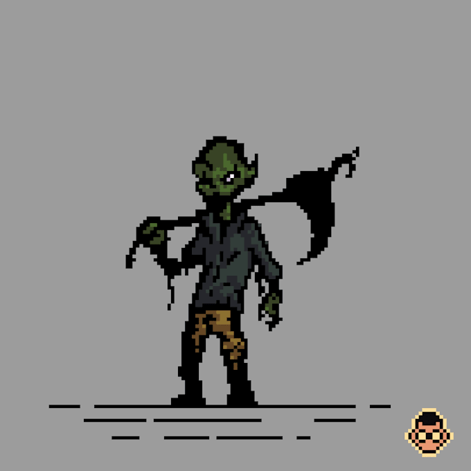 draw your pixel art character