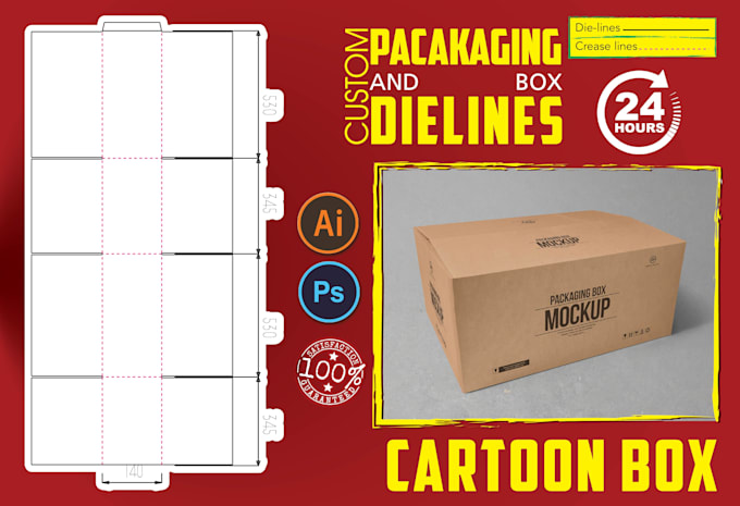 create perfect packaging die lines, triangles, cartoon box