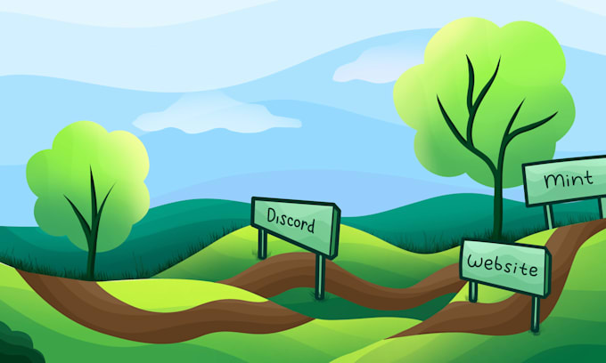 make a simple colourful landscape in my style