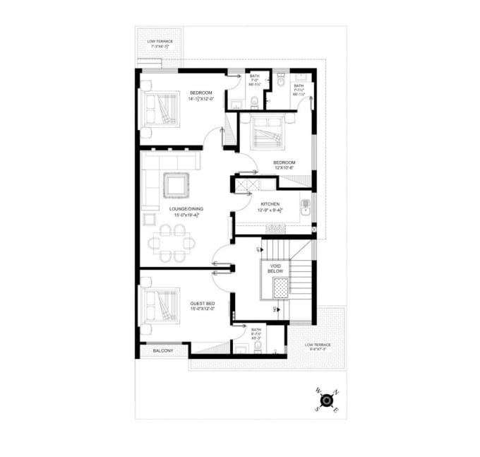 Design a detailed floor plan in 2 hours by Ayeshakiran20 | Fiverr