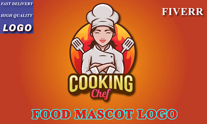 create a fast food logo , coffee, restaurant , bbq