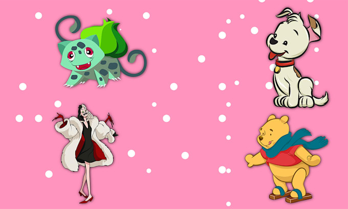 design creative cute 2d cartoon character