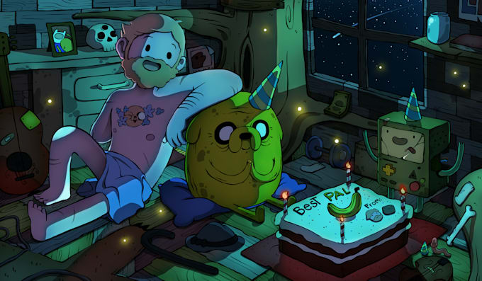 draw a custom cartoon character or cartoon illustration