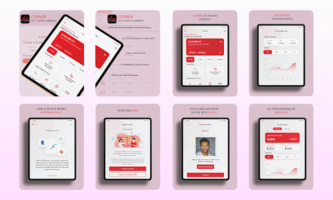 design app screenshots for app store or play store