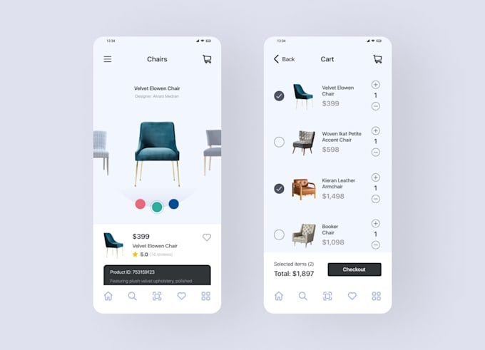 design mobile or web app design using figma