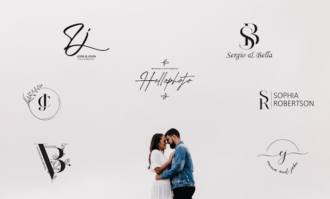do custom wedding logo, beautiful initials, monogram, photography, signatures