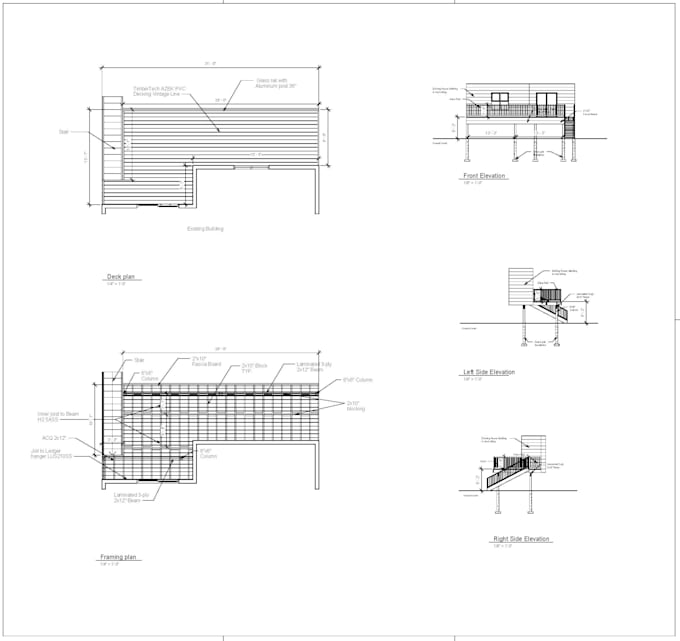 Do deck plan for your building permit by Jalal33 Fiverr