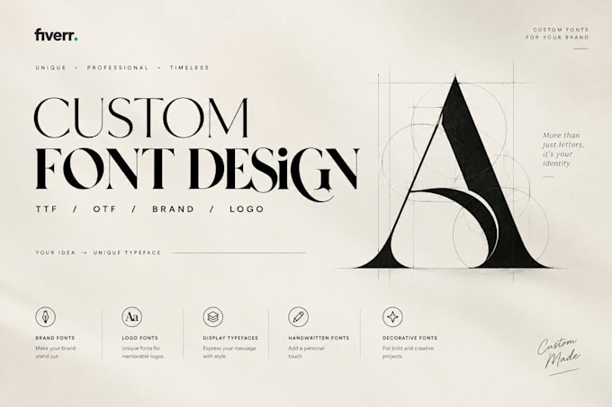 create a custom font in ttf or otf for your brand or project