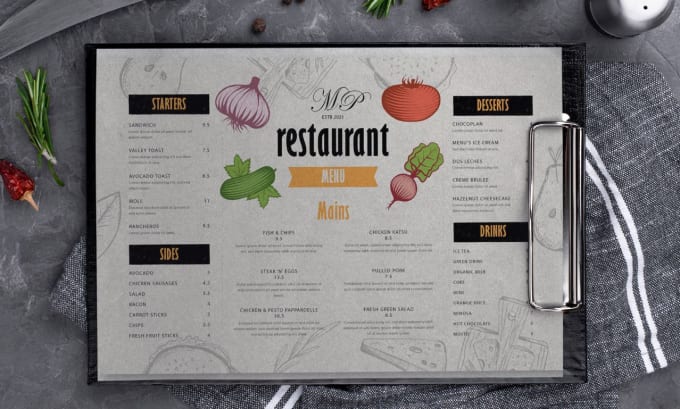 Design digital restaurant menu, price list, menu board, flyer by Mp ...