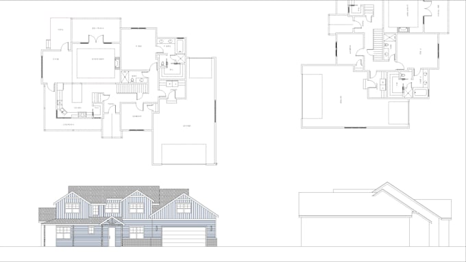 draw full set architectural 2d drawings in autocad