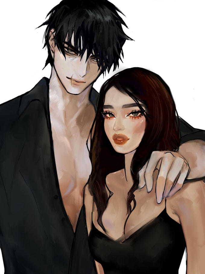 draw a cute couple with my art style