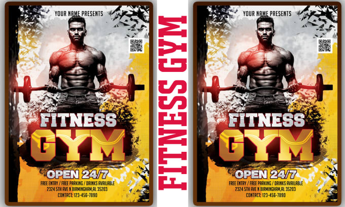 Create perfect fitness flyer, gym, sport, medical flyer and