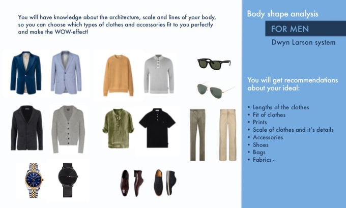 Make your body shape analysis dwyn larson system by Kotyplastic | Fiverr