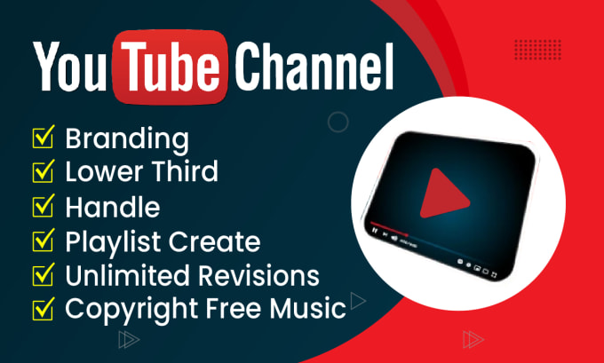 create, setup and optimize youtube channel with logo, banner