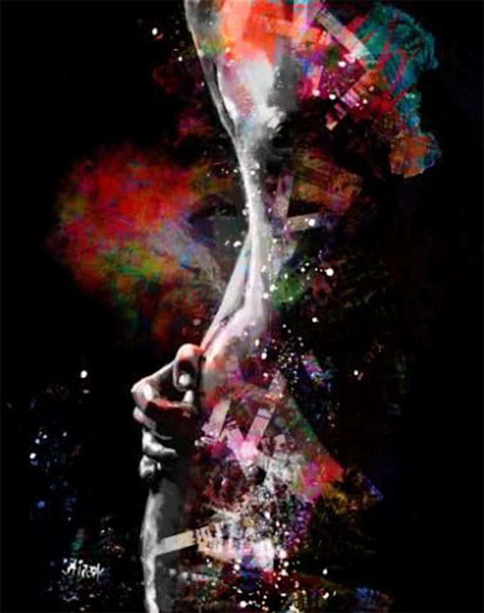 create a minimalistic abstract art
