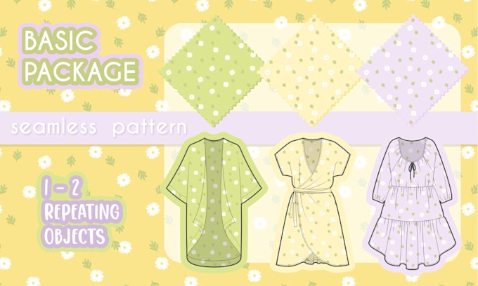 design seamless patterns for custom textile prints within 6 hours