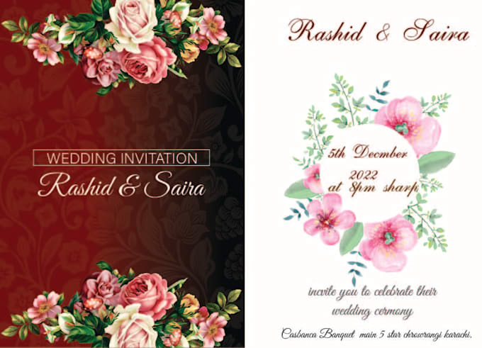 create unique and elegant wedding card designs