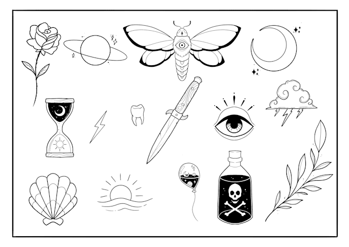 create a minimalist tattoo design for you