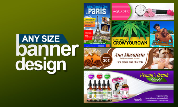 design google, facebook, ig or any custom size banner ad