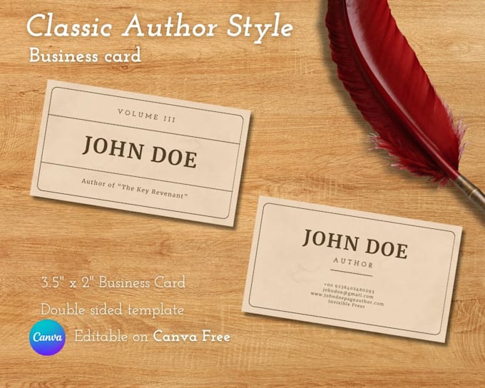 design outstanding thematic business card canva template