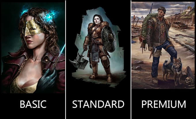 paint fantasy illustration and character design
