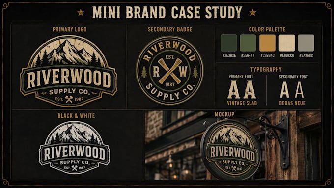 design a vintage logo, retro badge and emblem