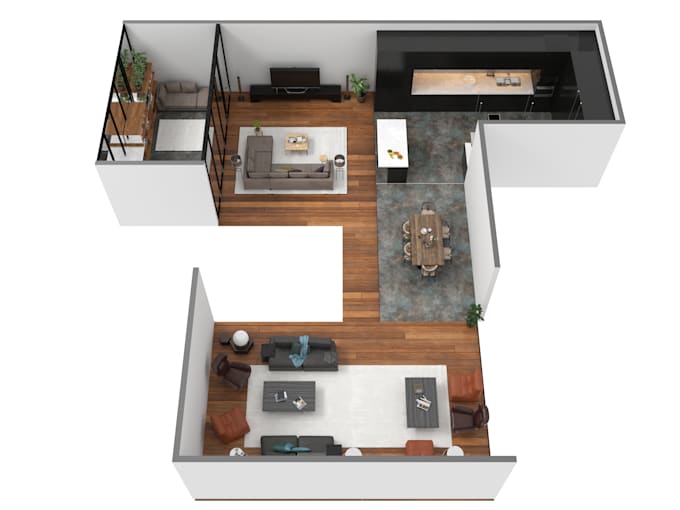 make architectural 3d floor plans design and rendering
