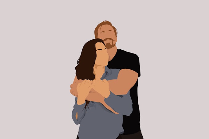 draw minimalist faceless vector portraits