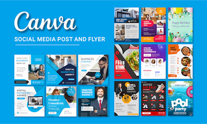design anything in canva, canva logo, canva flyer, instagram post
