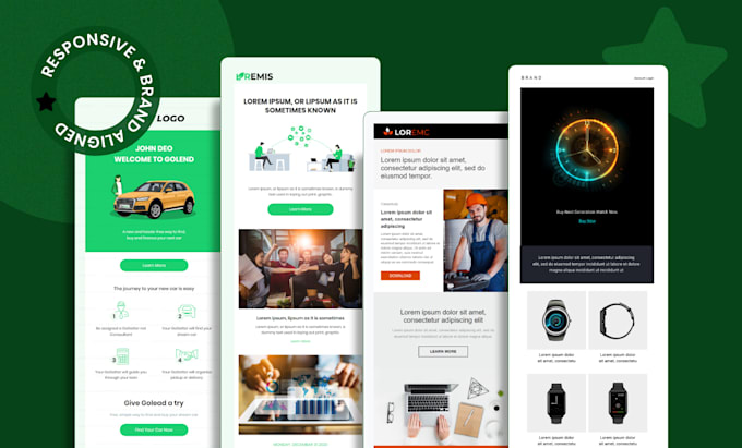 design and develop a brand aligned email and newsletter template
