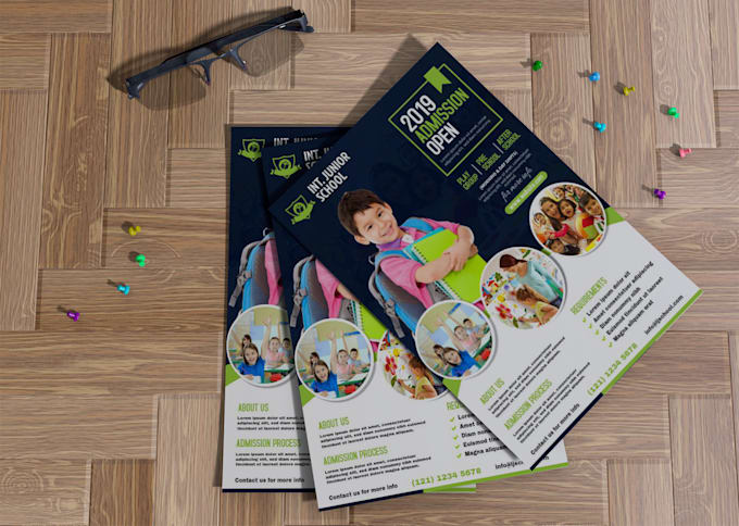design education, school, summer camp, holiday, kids flyer poster