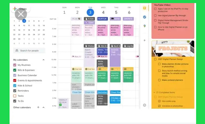 create and manage your google calendar