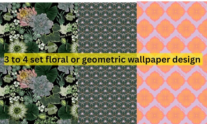 do custom traditional and geometric wallpaper design