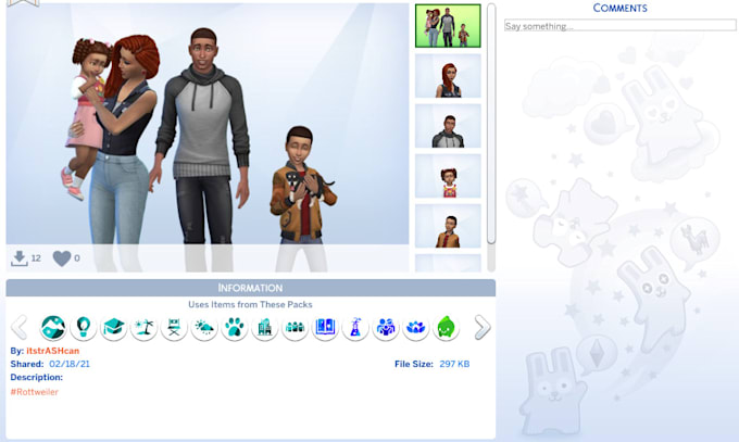 Create a sims4 character for you by Ashleighatrophy | Fiverr