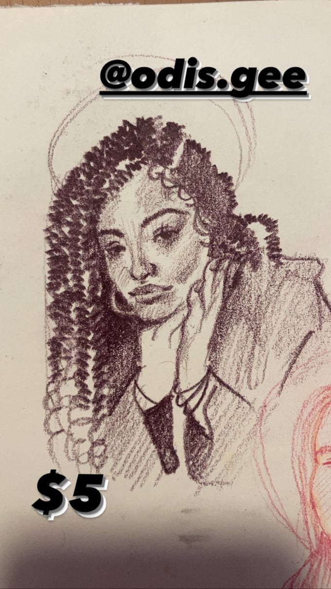 draw your portrait in my sketchbook