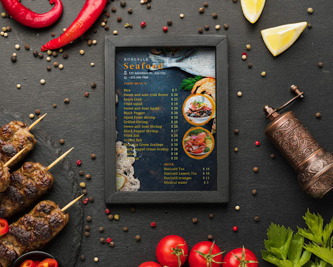 create an impressive menu design for restaurants