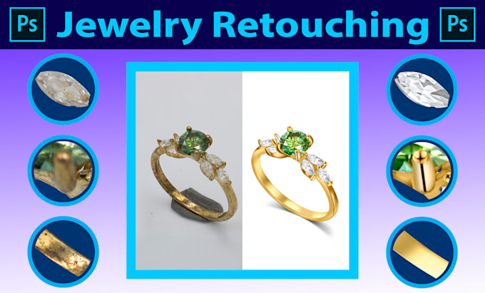 do HD quality jewelry retouch and put the jewelry in model