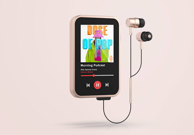 design a professional creative podcast cover or podcast artwork
