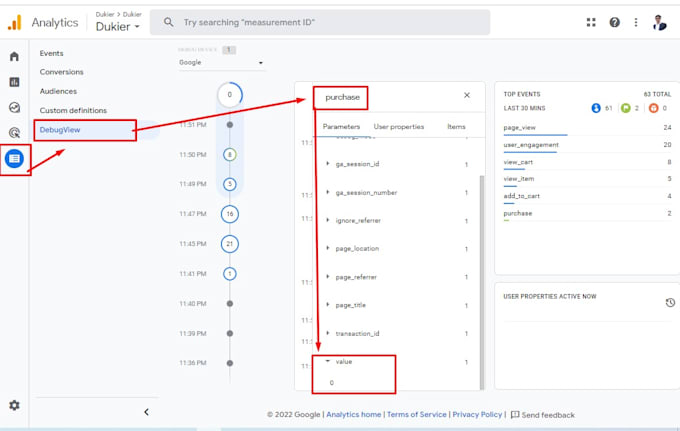 fix or setup google analytics 4, ga4 ecommerce tracking, conversion tracking GTM