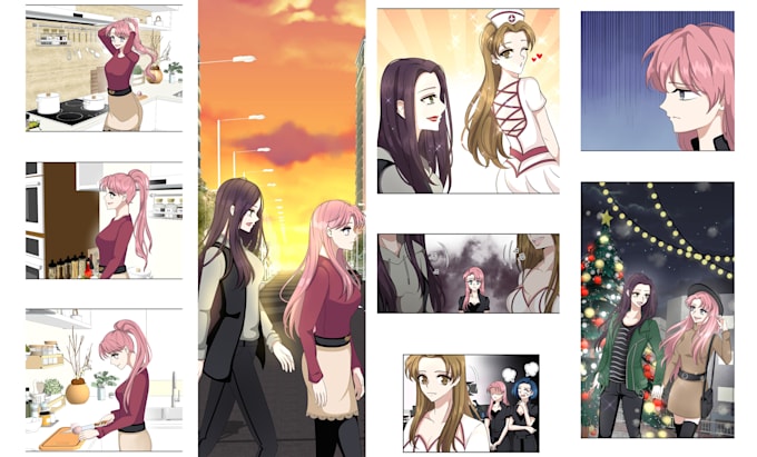 Create your webtoon in anime manga style by Yorananamcara | Fiverr