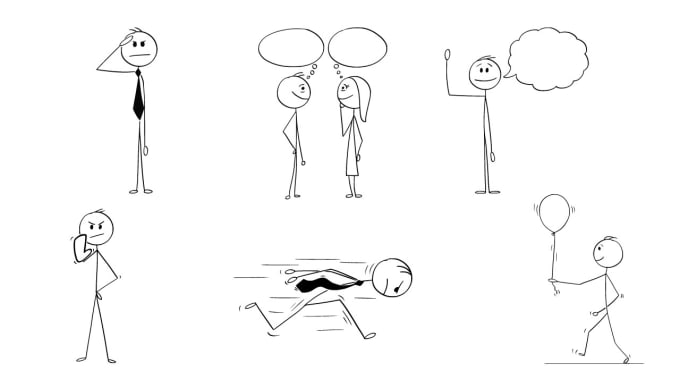 Design custom and professional stickman cliparts of stick figure by ...