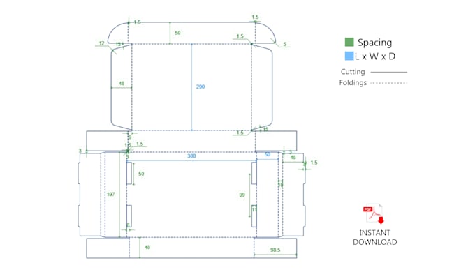do any packaging dieline, diecut, box dieline or die cutting