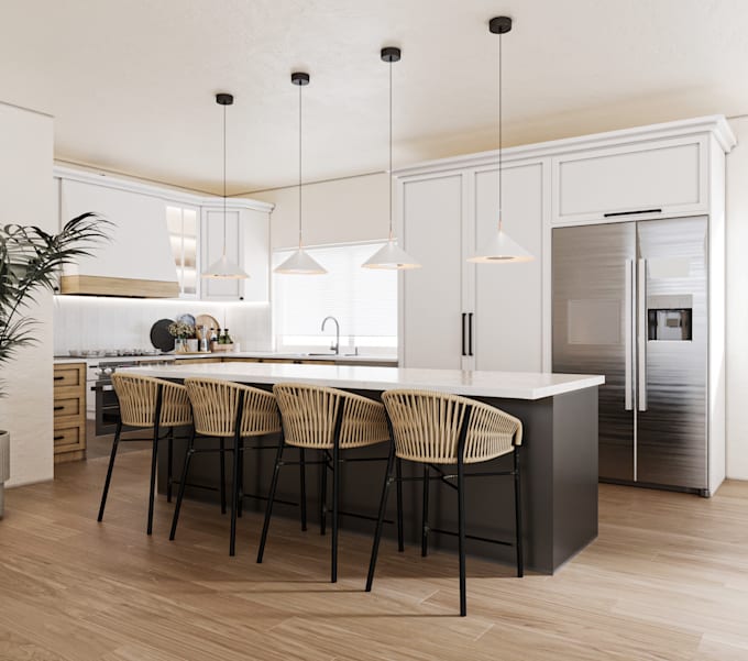 interior design your kitchen cabinets, kitchen design, render, layout