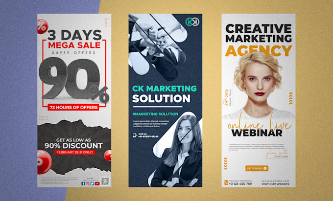design roll up banner, signage, flyer and poster