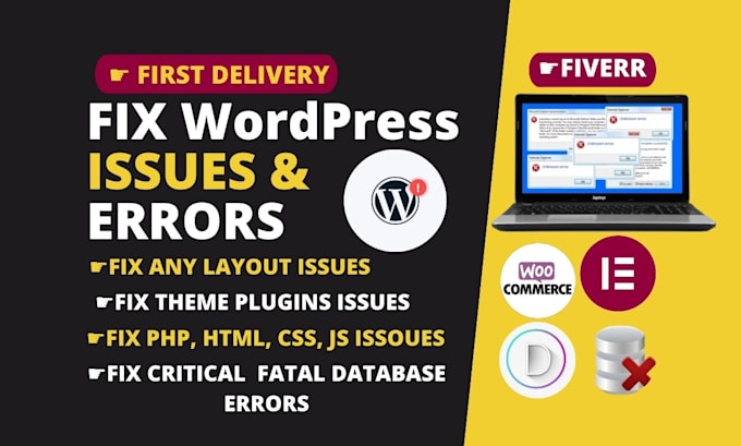 fix wordpress issues critical error bugs, fix woocommerce errors