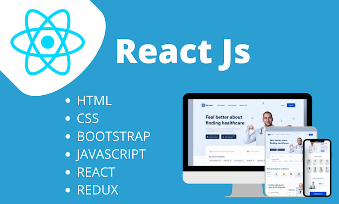 develop a custom responsive react js websites or app