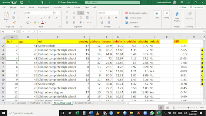 preprocess , visualize and analyze data using excel
